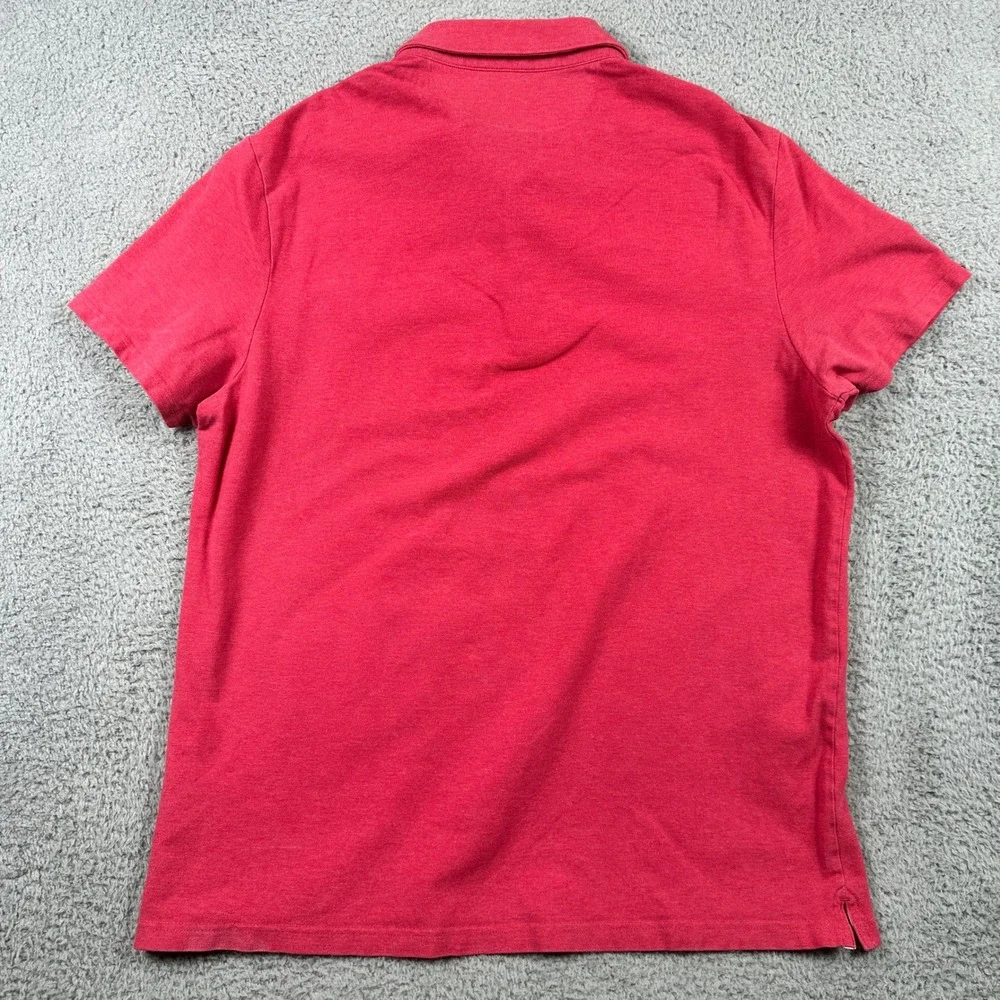 Banana Republic Performance Pique Polo Mens XL Red Short Sleeve Pocket Stretch‎